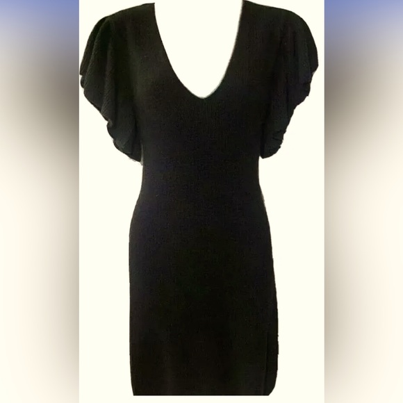 Express Womens Sweater Dress Flutter Sleeves Petite Small - Picture 2 of 4